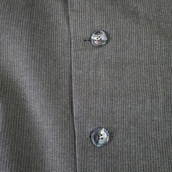 Vintage Oscar de la Renta Pinstripe Blazer in Dark Cobalt  Stripe Size 40 Reg - Picture 13 of 13